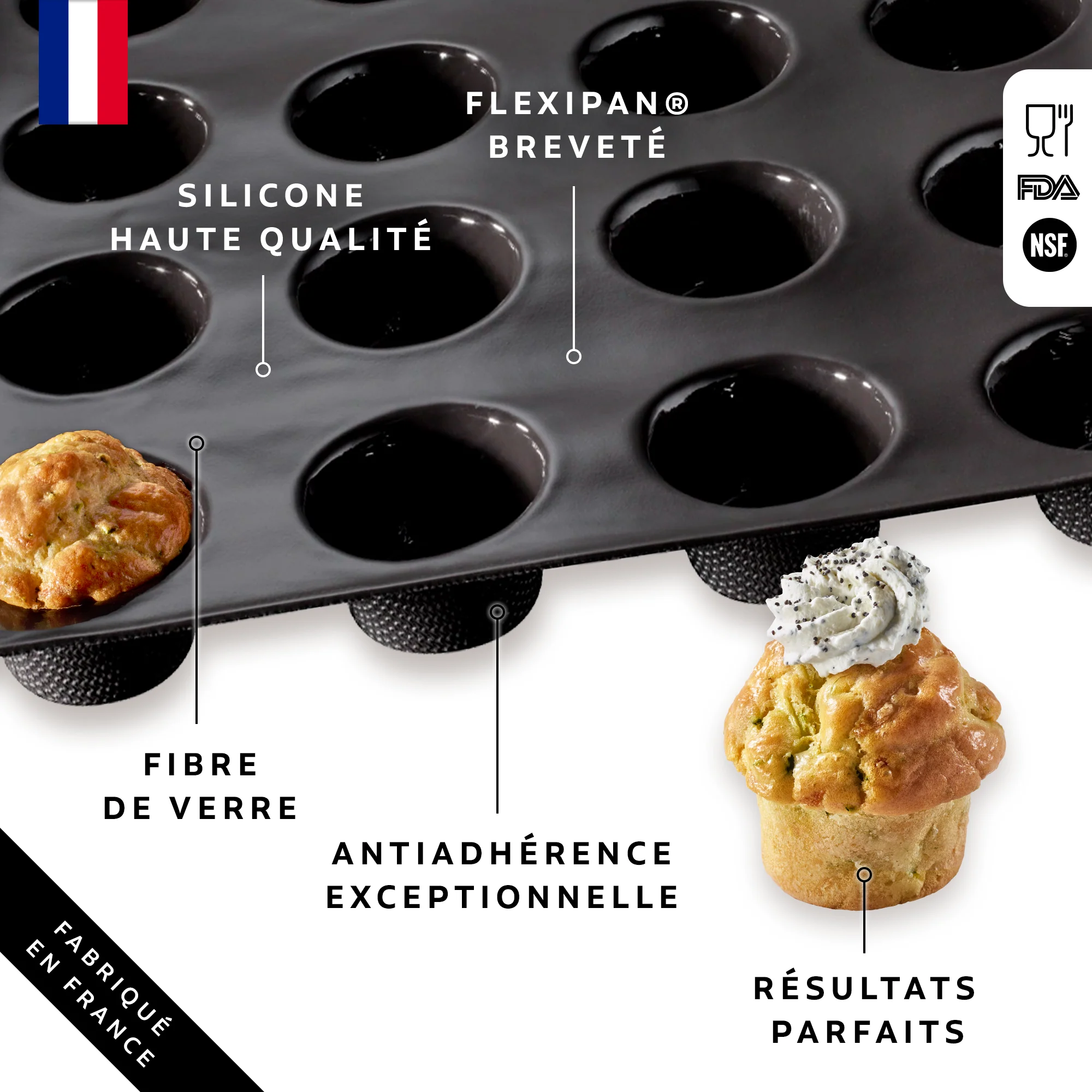 Maison Demarle | Flexipan | Stampo per mini Muffin in silicone - immagine 5